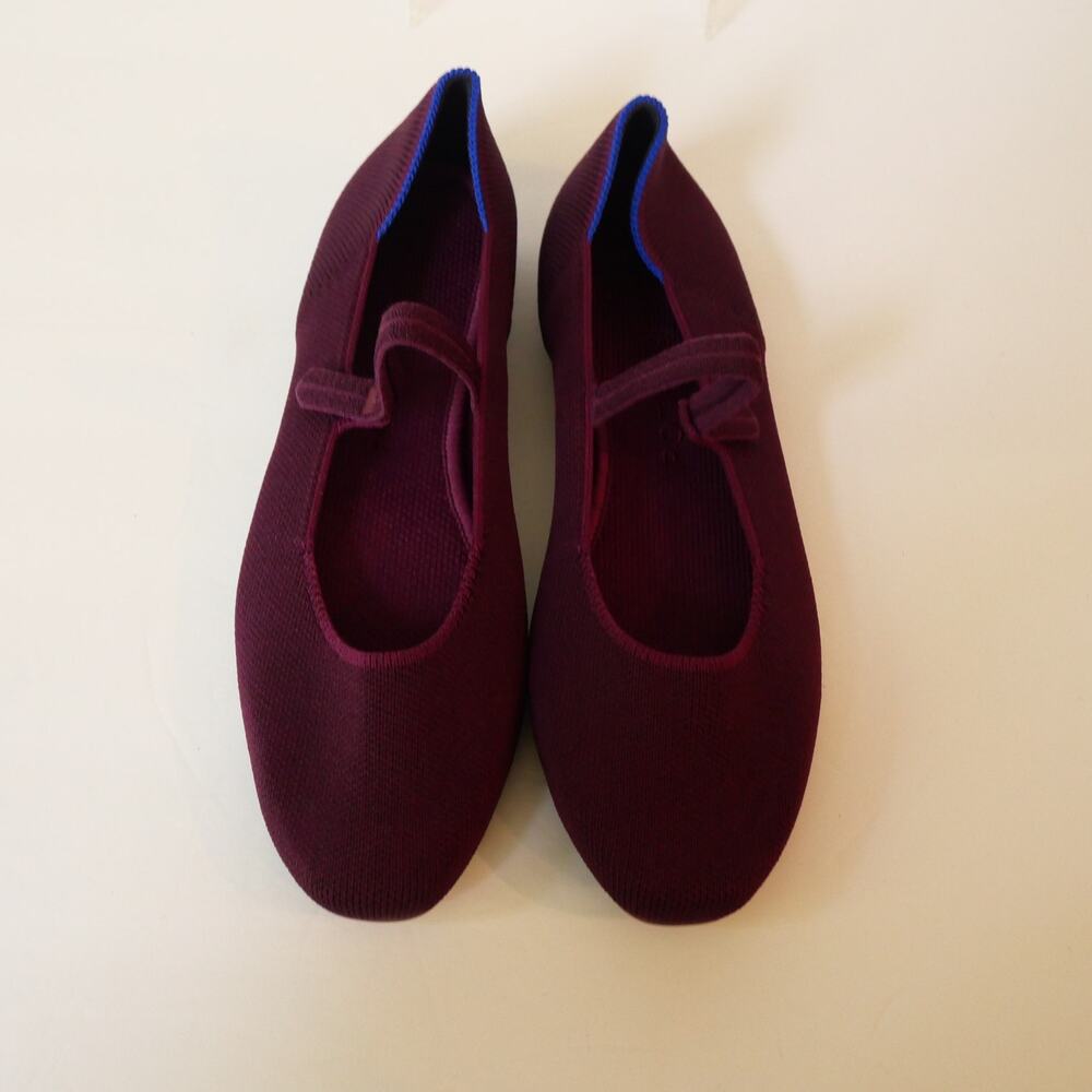 Rothy's Women's 6 Flats Max Square Mary Jane Plum Purple Shoes NEW - Picture 8 of 10